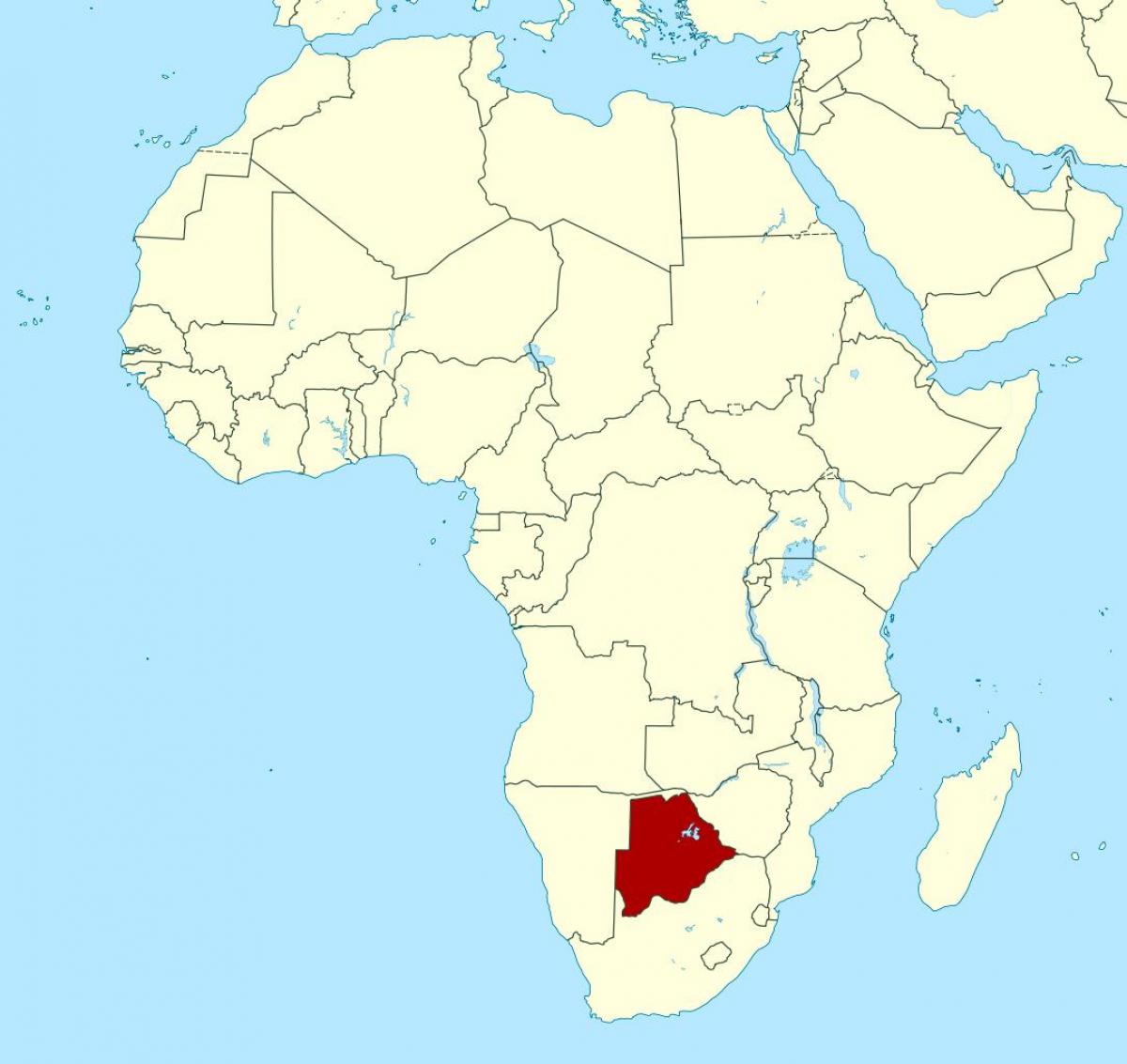 地図のボツワナはアフリカ