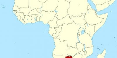 地図のボツワナはアフリカ